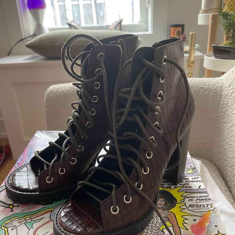 Jeffrey Campbell lace up boots